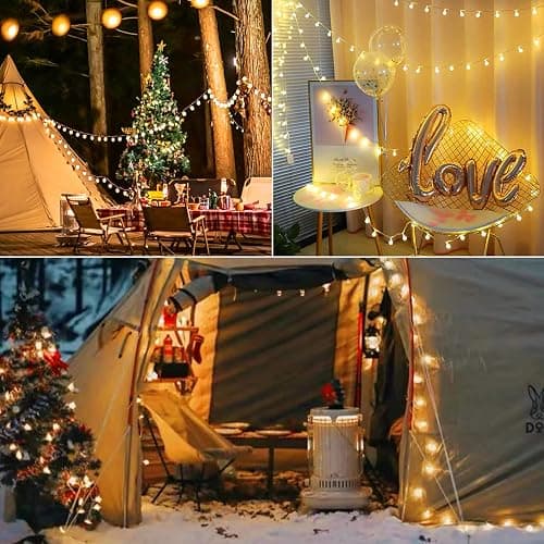 33FT Globe String Lights, 100 LED Fairy String Lights Battery Powered with Remote & Timer, 8 Lighting Modes Indoor/Outdoor Waterproof for Party Wedding, Christmas Decoration, Bedroom, Garden thumbnail 5