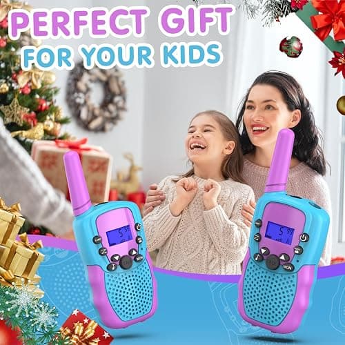 Selieve Toys for 3-14 Year Old Children's, Walkie Talkies for Kids 22 Channels 2 Way Radio Toy with Backlit LCD Flashlight, 3 Miles Range for Outside, Camping, Hiking Purple thumbnail 6