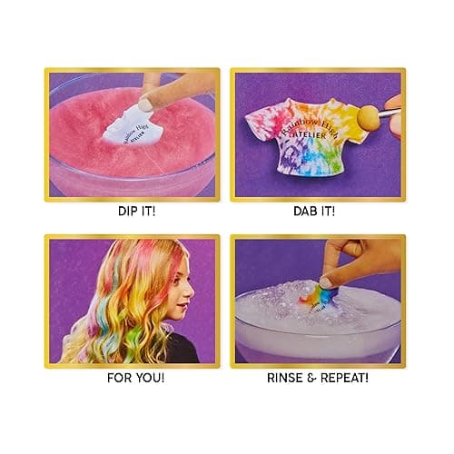 Rainbow High Watercolor & Create Fashion DIY Doll with Washable Watercolors + Tie-Dye Kit, Purple Eyes, Curled Hair, Bonus Top & Shoes. Color, Create, Play, Rinse and Repeat. Creative 4-12+ thumbnail 7