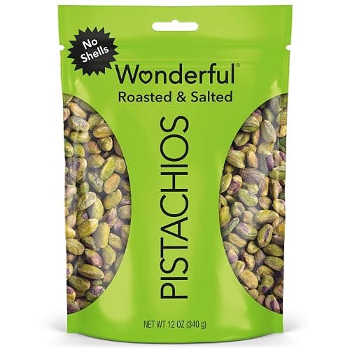 Wonderful Pistachios No Shells, Roasted & Salted Nuts, 12 Ounce Resealable Bag, Protein Snacks, Gluten Free, Healthy Snack - Image 1