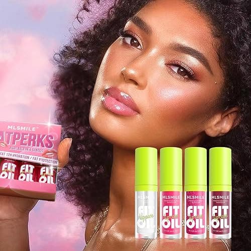 VolksRose 4pcs Lip Gloss Oil Set, Hydrating Lip Glow Oil Lipgloss Lipoil Set for Women Girls Teens, Tinted Plumping Lip Gloss Packs, Fat Lip Oil Lip Balm for Dry Lips Nourishing thumbnail 2