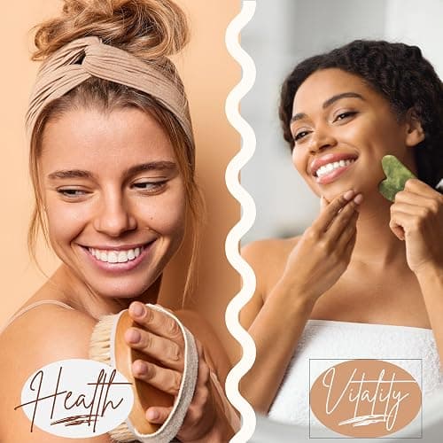 Abundantly Made Co. | 6-Piece Lymphatic Drainage Variety Kit | Wooden, Jade & Silicone Tools for Maderoterapia, Gua Sha, Cupping & Dry Brushing | Body Sculpting, Fascia & Sore Muscle Relief thumbnail 9