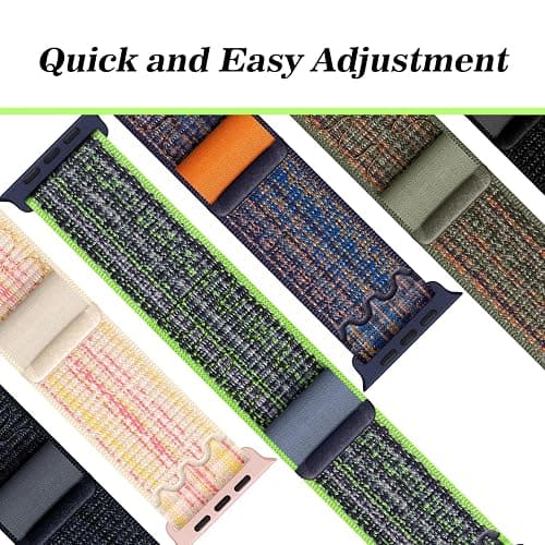 Nylon Band Compatible with Apple Watch Band 38mm 40mm 41mm 42mm 44mm 45mm 46mm 49mm for Women Men, Sport Loop Adjustable Wristbands for iWatch Series 11 10 9 8 7 6 5 4 3 2 1 SE thumbnail 3