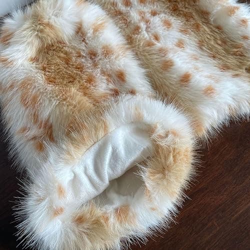 OANTGM Fuzzy Leg Warmers Aesthetic Elk Therian Stuff Christmas Accessories Fur Leg Warmers Y2k Kawaii thumbnail 2