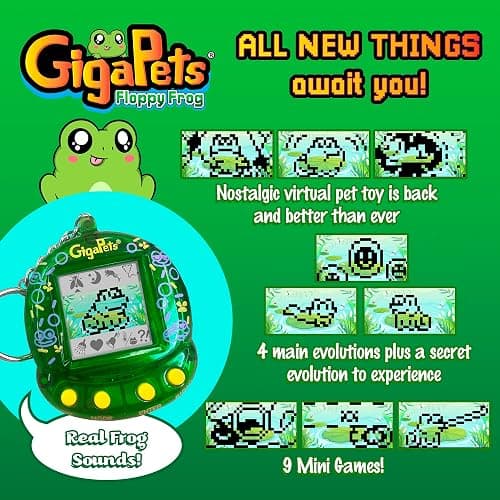 Giga Pet Floppy Frog Toy for Ages 5 and Above, 90s Throwback Collector’s Edition, Animal Care Through Play thumbnail 4
