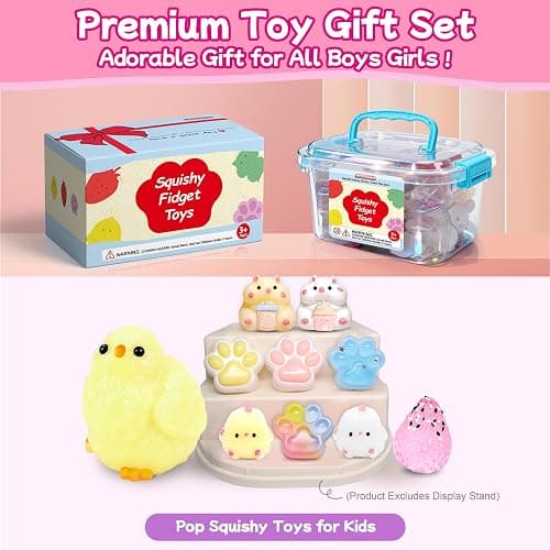 10 Pack Taba Squishy Toys kit with Toy Box & Cute Stickers, Kawaii taba Squishies Stress Relief Toys Party Favors for Kids 4-8 8-12, Squishy Fidget Toys for Kids , Birthday Gifts Toys for Girls 8-10 thumbnail 4