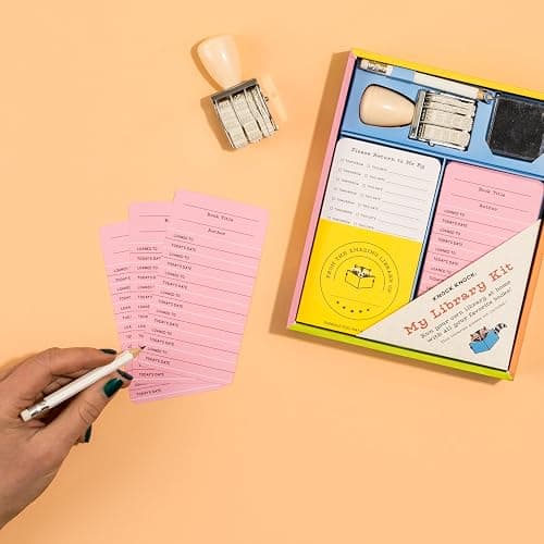 Knock Knock Kids Library Kit: 20 Card Catalog Checkout Cards, Bookplates, Date Stamp & Inkpad, 11117 thumbnail 2