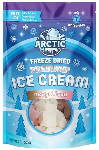 Arctic Farms Freeze Dried Premium Ice Cream That Does Not Melt (7 Ingredients) (2.5oz, Neapolitan) thumbnail 2