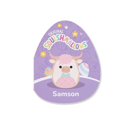 Squishmallows Original 20in Samson The Cookie Highland Cow with Bowtie – Official Jazwares Easter Plush (Jumbo) thumbnail 7