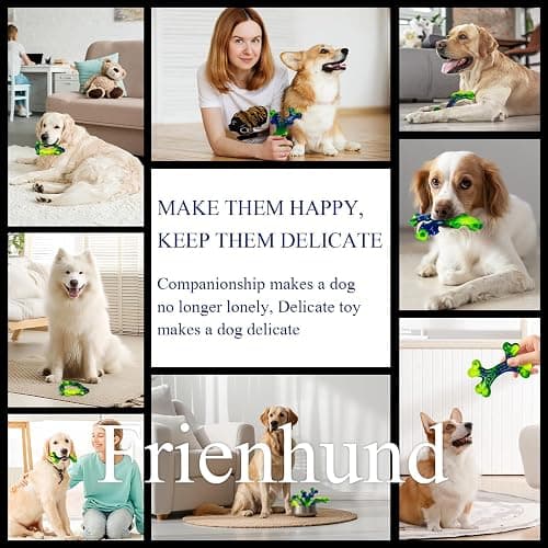 Frienhund 3-Pack Indestructible Nylon Dog Chew Toys for Aggressive Chewers - Long-Lasting Durable Bone-Shaped Toys, Large Breed Dogs, Tough Puppy Teeth Enrichment thumbnail 4