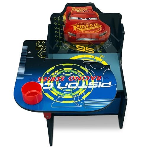 Delta Children Chair Desk With Storage Bin, Disney/Pixar Cars | Kids Chair Desk Includes Fabric Storage Bin and Cup Holder, Low to the Ground for Easy Access, Ideal for Toddlers/Kids Age 3+ thumbnail 6