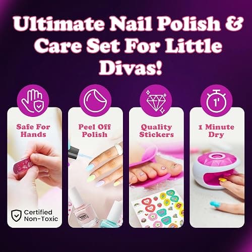 Glow in Dark Kids Spa Kit for Girls, 42+ Pieces Waterfall Foot Spa Toys, Nail Spa Kit, Pedicure Manicure Accessories, Perfect Spa Kit for Girls Ages 6 7 8 9 10 11 12, Fun Birthday or Christmas Gifts thumbnail 3