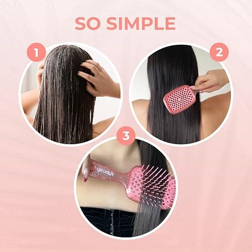 FHI Heat UNbrush Detangling Brush for Pain-Free Brushing on All Wet or Dry Hair Types — Durable DuoFlex Anti-Static Bristles, Lightweight Handle, Vented Hair Brush thumbnail 8