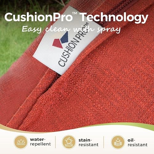 MIXPATIO Patio Furniture Set 5 pcs, Outdoor Patio Furniture, 3-Seat Sofa, 2 Swivel Chairs, 2 Ottomans and 5.75" Extra Thick Cushion, Patio Conversation Set for Garden Backyard Deck,Red thumbnail 4