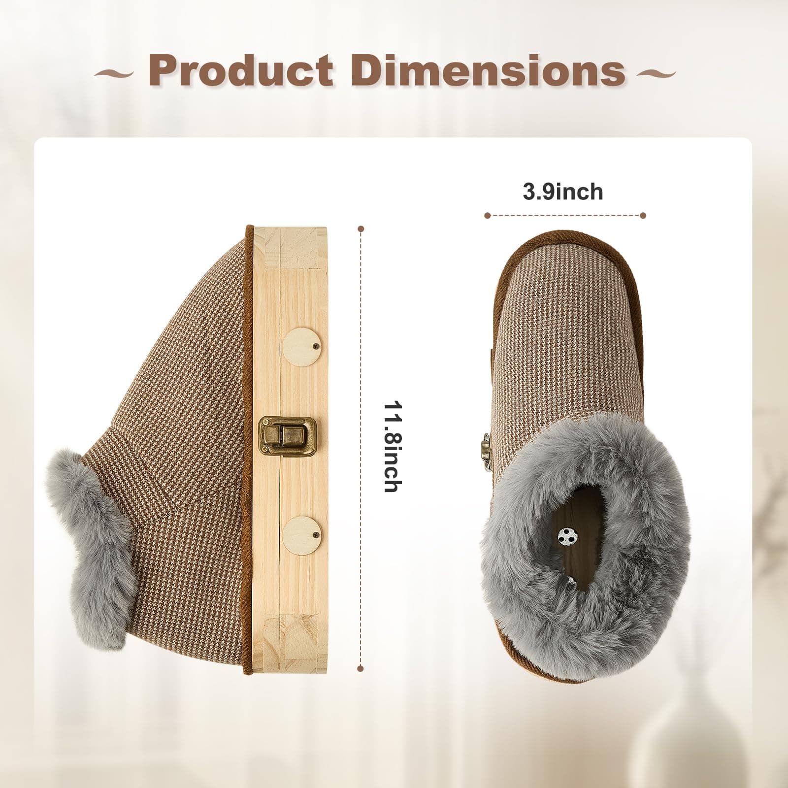 Moxibustion Shoes Moxas Stick Box,Mugwort Moxibustion Box Moxas Heat Packs Tool for Foot (Brown, 7-8.5) thumbnail 6