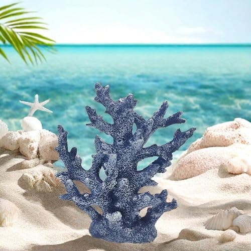 Etlemonde Beach Coastal Decor Coral Reef Home Decor Coral Statue Sculpture Home,Desk,Bathroom,Desktop Shelf Statue,Marine Themed Gifts thumbnail 7