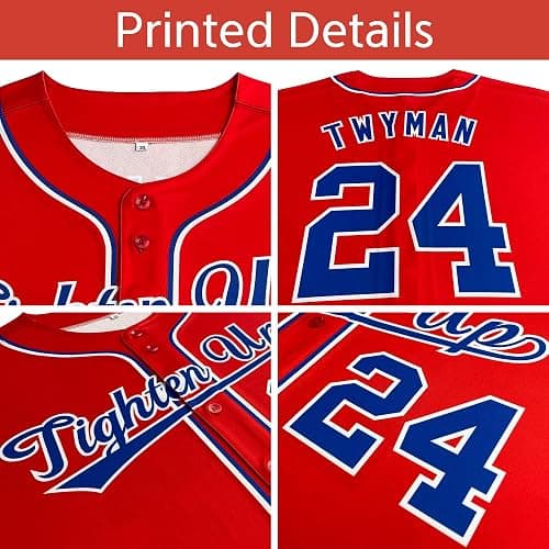 Custom Pinstripe Baseball Jersey Hipster Hip Hop Sports Shirts Personalized Team Name Number for Men Women Youth thumbnail 4
