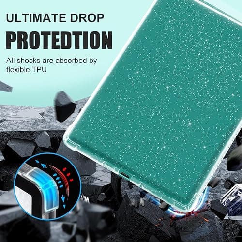 iDLEHANDS Clear Case for 7" All-New Kindle Paperwhite 12th Gen 2024 & Kindle Colorsoft Signature Edition (2024 Release) - Ultra Slim Soft TPU Transparent Cover & Lightweight, Clear Glitter thumbnail 4