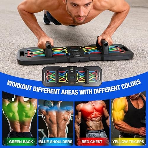 POSKOU Push Up Board Home Exercise Workout Fitness Gym Equipment Strength Training Press up Board thumbnail 3