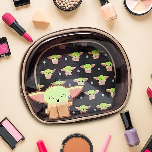 Loungefly Mandalorian Baby Yoda Grogu The Child 2 Piece Cosmetics Bag Set thumbnail 2