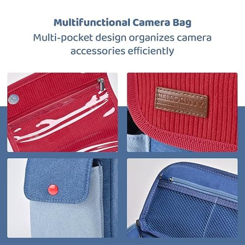 Kuitmor Camera Bag, DSLR/SLR/Mirrorless Crossbody Camera Shoulder Bag with Compartment Compatible with Fujifilm/Canon/Sony for Photographers - HLK thumbnail 3