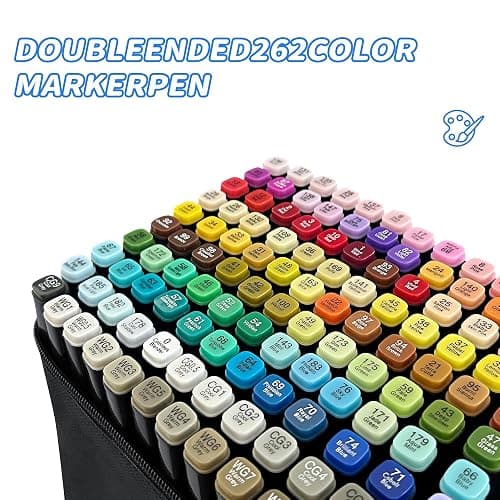 262 Colors Alcohol Markers,Art Markers for Kids and Adult Drawing Markers Dual Tip Coloring Painting Perfect for Kids Adult Gift thumbnail 2