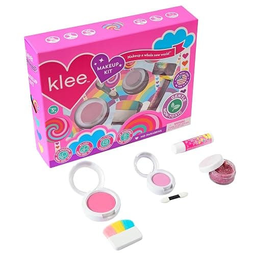 Klee Naturals Makeup Kit with Eye Shadow, Blush, Glitter Gel and Lip Shimmer. Kid-Friendly and Non-Toxic. Made in USA. (Breezy Does It) thumbnail 2
