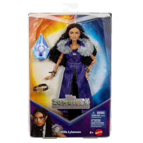 Mattel Disney Zombies 4: Dawn of The Vampires Willa Lykensen Fashion Doll with Removable Outfit & 7 Accessories, Inspired by The Movie thumbnail 6