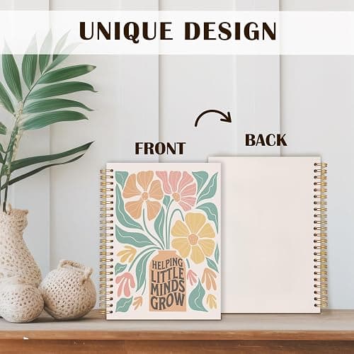 Qabliqo Teachers Gifts Spiral Notebooks, Boho Floral End of Year Teacher Gifts Journal for Writing, Teacher Appreciation Gift Notebook for Note Taking, Teachers Office Supplies, 5.5x8.3 Inch thumbnail 5