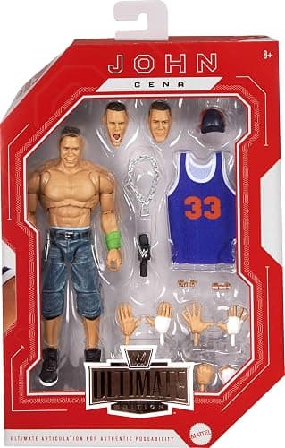Mattel WWE Ultimate Edition John Cena 6-inch Action Figure & Accessories Set, 10+ Pieces Include Swappable Heads & Hands (Amazon Exclusive) thumbnail 3