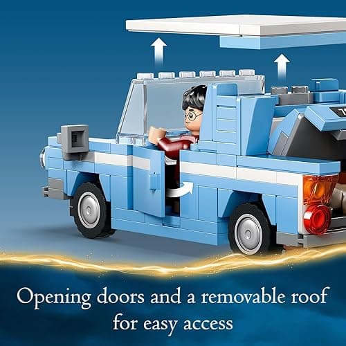 LEGO Harry Potter Flying Ford Anglia, Buildable Car Toy with 2 Minifigures for Role Play, Fantasy Playset for Kids, Harry Potter Car, Gift for Boys, Girls and Any Fan Ages 7 and Up, 76424 thumbnail 3