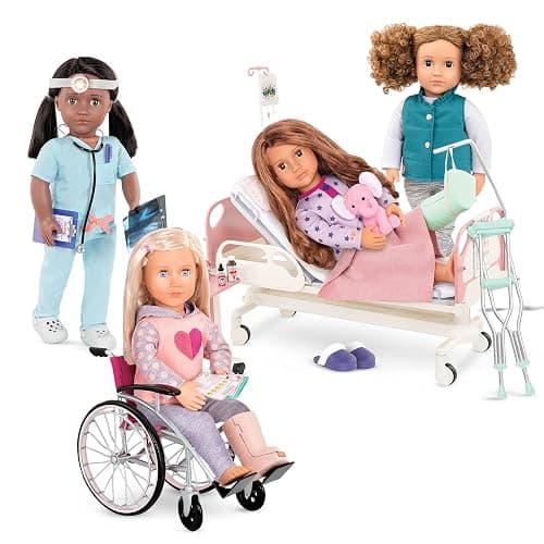 Our Generation - Get Well Bed - Doll Hospital Bed - Doctor Set - Hospital Gown, Stethoscope, Medical Kit - 18-Inch Doll Accessories - Toy for Kids 3 Years + thumbnail 9