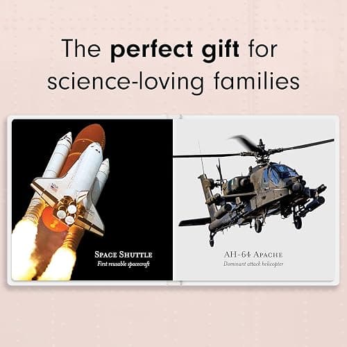 Air & Space: High-Contrast Board Book for Babies 0-12 Months, Supporting Early Visual Stimulation and Development. Featuring 20 Iconic Airplanes. Unique Baby Shower Gift. thumbnail 3