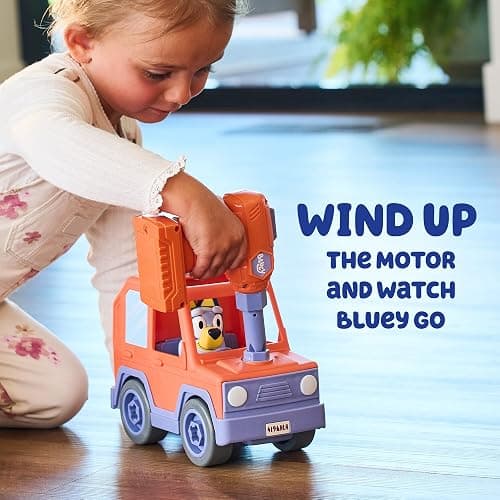 BUILD-A-BUDDY Bluey Car - Buildable Motorized Vehicle for Take Apart Play - Includes Bluey Figure and Toy Drill - Kids Gifts and Stocking Stuffers - Ages 3 Years and Up thumbnail 2