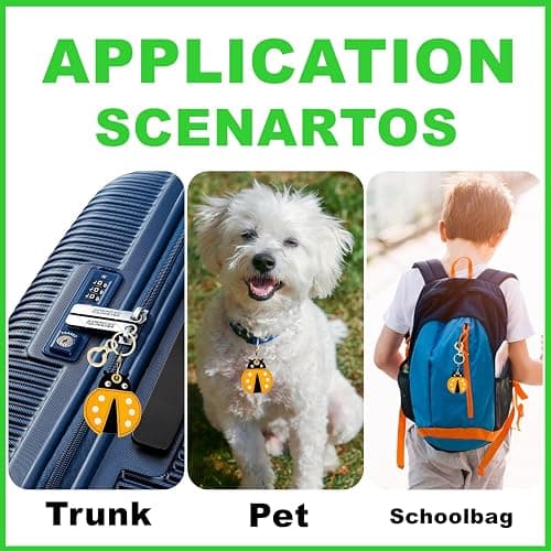 Leather Keychain Holder Case Compatible with AirTag,Cute air tag Cover with Keychain Ring,GPS Tracker Case for Keys thumbnail 6