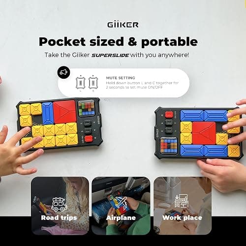 GiiKER Super Slide Puzzle Games, Original 500+ Challenges Brain Teaser Puzzle, Toys for Kids Teens, Travel Games Birthday Gifts STEM Toys for Ages 6+ Boys Girls, Activities for Road Trips thumbnail 2