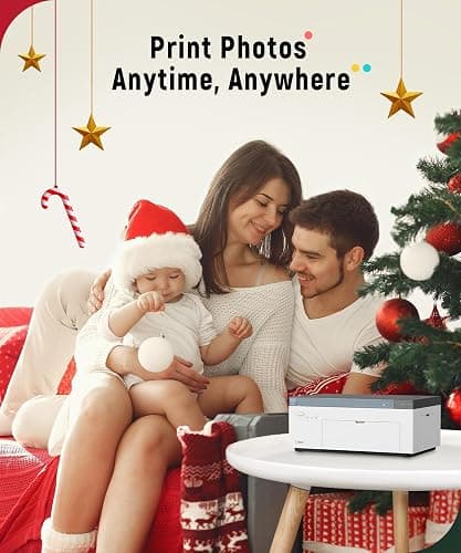 Liene M100 4x6'' Photo Printer, Phone Printer 100 Sheets & 3 Cartridges, Full-Color Photo, Portable Instant Photo Printer for iPhone Android, Thermal Dye Sublimation, Wi-Fi Picture Printer 100 Papers thumbnail 4