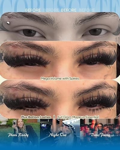 CORUSCATE Lash Clusters Dramatic Cluster Eyelash Extensions Spikes Lashes Cluster with Bottom Lashes Mink Strip Individual Lashes Mega Spikes Full Eyelash Clusters Pre Mapped Cat Eye Lash Extension thumbnail 6