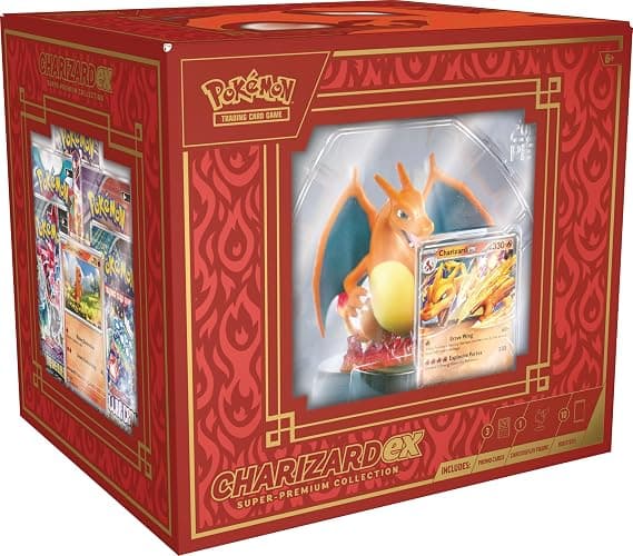 Pokémon TCG: Charizard ex Super-Premium Collection (3 Foil Promo Cards, 1 Card-Display Figure & 10 Booster Packs) - Image 1
