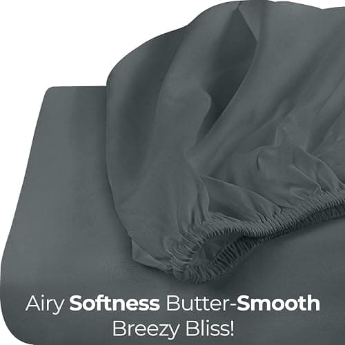Utopia Bedding Twin Fitted Sheet - Bottom Sheet - Deep Pocket - Soft Microfiber - Shrinkage and Fade Resistant - Easy Care -1 Fitted Sheet Only (Grey) thumbnail 6