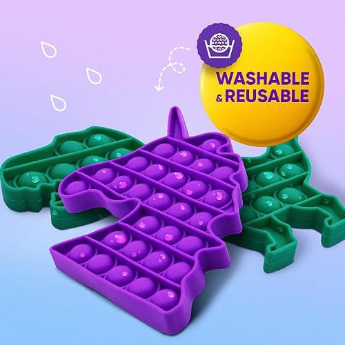 Fidget Poppers Pack – 50 Pcs Fidget Toys, Party Favors for Kids 8-12, Stocking Stuffers, Bulk Sensory Toys for Classroom Treasure Box Prizes, Goodie Bags, Birthday Gifts thumbnail 8