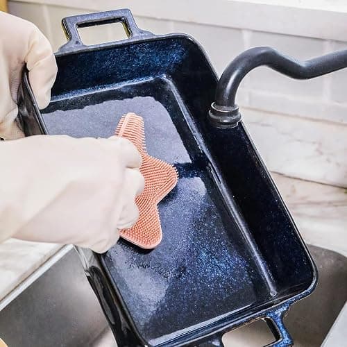 VICRAYS Ceramic Bakeware Set, Porcelain Rectangular Lasagna Pans Casserole Dish Set for Baking, Cooking, Kitchen, Cake Dinner, Banquet and Daily Use, 3 PCS, 15 x 8.5 Inches(Blue) thumbnail 7