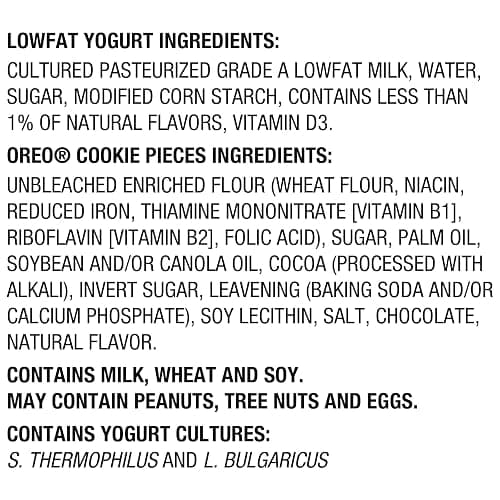 YoCrunch Low Fat Vanilla Yogurt with OREO(R) Cookie Pieces, 4 oz, 4 Pack thumbnail 3