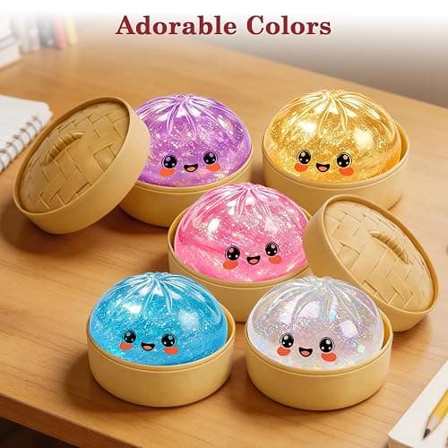 Colorful Glitter Squishy Toy with Box, Giant Crazy Squishy Toys, Stretchable Squishies Squeeze Stress Balls Fidget Sensory Squishy for Holiday (Gold) thumbnail 7