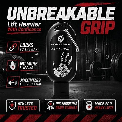 EVMT Brands Liquid Chalk, Mess Free Gym Chalk for Weightlifting, Gymnastics, Rock Climbing, Dancing. Sweat Resistant and Long Lasting for Stronger Grip. thumbnail 3