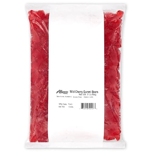 Albanese Candy, Wild Cherry Gummi Bears, 5-pound Bag | Soft and Chewy Gummies, Gluten Free, Fat Free | Natural Flavor & Color | Perfect for Birthday Parties and the Classroom thumbnail 3