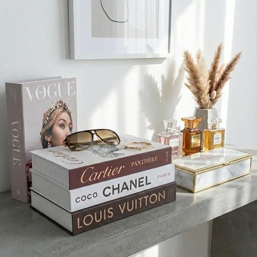 PROBENEX Luxe Large | 4 PCS Faux Decorative Books for Home Decor | Not Real Books (Cardboard Boxes) | Coffee Table, Bookshelf & Shelf Styling Display Props for Living Room, Office thumbnail 2