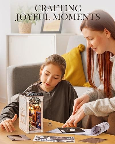 Rolife DIY Book Nook Kits for Adults, Miniature Dollhouse Booknook Kit, 3D Wooden Puzzle Creative Decorative Bookends Bookshelf Diorama Insert Crafts Hobbies Gifts (Arcade Dating) thumbnail 6