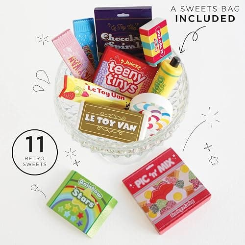 Le Toy Van - Pretend Play Wooden Candy Play Food Set | Kids Role Play Wooden Food Toy | Great As a Gift - Suitable for 2 Years + (TV335) thumbnail 5
