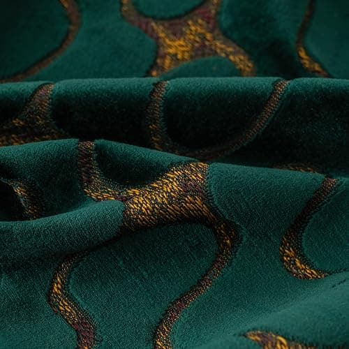 Yangest Green Square Throw Pillow Cover Wavy Velvet Cushion Cover Modern Zippered Pillowcase for Sofa Couch Bedroom Living Room Chair, 18 x 18 Inch thumbnail 3